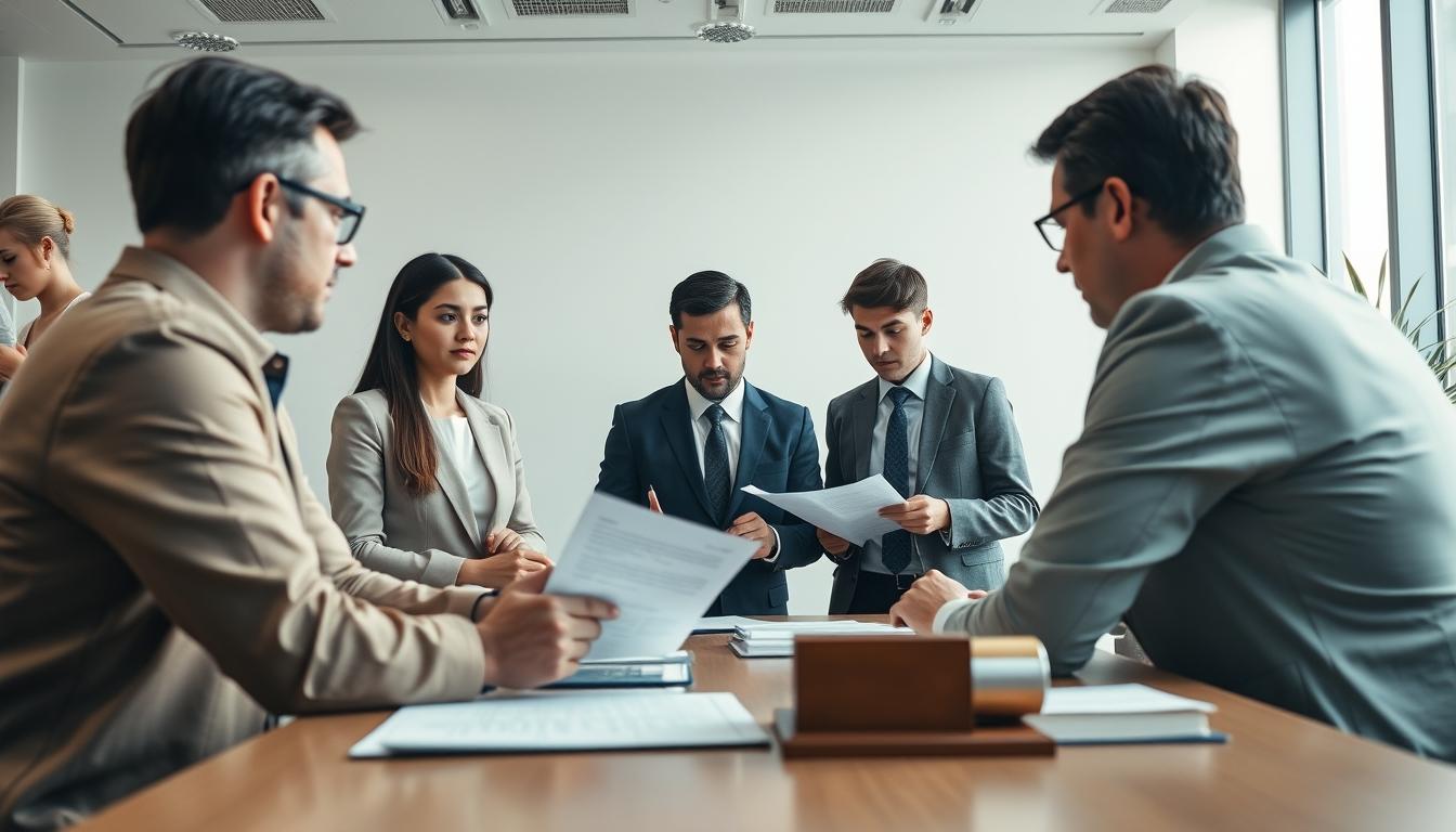 Business agreement signing